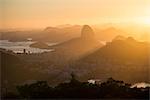 View from Chinese Vista at dawn, Rio de Janeiro, Brazil, South America