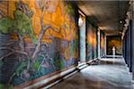Artwork on walls, Prince's Gallery, interior of the Stockholm City Hall, Stockholm, Sweden