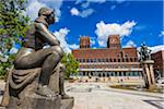 Gustav Vigeland Sculpture in front of City Hall, Oslo, Norway