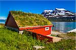 Fishermen's Hut with Grass Roof, Kvaloya Island, Tromso, Norway