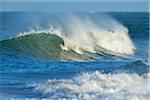 Wave breaking in North Sea, Atlantic Ocean, Helgoland, Germany