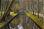 Bridge over Creek on Castle Grounds, Schwerin Castle, Schwerin, Western Pomerania, Mecklenburg-Vorpommern, Germany