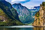 Naeroyfjord, Sognefjord, Aurland, Sogn og Fjordane, Norway