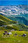 Huts along Bjorgavegen Tourist Route from Aurland to Laerdal, Sogn of Fjordane, Norway