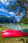 Canoes on Shore, Kjenndalstova, Sogn og Fjordane, Norway