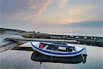 Moored boat at dusk, Blekinge, Sweden