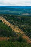 Aerial view of ski lift