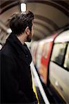 Man waiting on train station