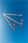 Skydivers in air