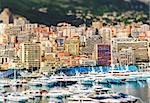 Amazing view of Principality of Monaco with tilt-shift effect