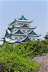 Nagoya castle atop with golden tiger fish head pair called "King Cha Chi", Japan