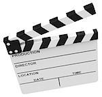 3d generated picture of a clapperboard