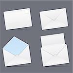 Open and closed envelopes, vector eps10 illustration