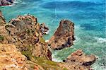 Coast of Portugal, Cape Cabo da Roca - the westernmost point of Europe. Picturesque rocks.