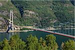 Hardanger Bridge a suspension bridge across the Hardangerfjorden in Hordaland county, Norway