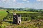 Wheal Betsy winding House, a relic of mining on Dartmoor, Mary Tavy, Dartmoor National Park, Devon, England, United Kingdom, Europe