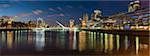 Puente de la Mujer (Bridge of the Woman) at dusk, Puerto Madero, Buenos Aires, Argentina, South America