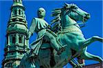 The equestrian statue of Absalon at Hojbro Plads, public square, Copenhagen, Denmark