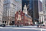 The Old State House, historic building at the intersection of Washington and State Streets, Boston, Massachusetts, USA