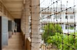 Gallery with barbed wire, anti-suicide protection, Red Khmer Tuol Sleng prison, Phnom Penh, Cambodia, Indochina, Southeast Asia, Asia