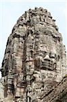 Huge faces carved in stone, Bayon Temple, Angkor Thom, UNESCO World Heritage Site, Angkor, Siem Reap, Cambodia, Indochina, Southeast Asia, Asia