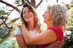 Mother and daughter enjoying nature