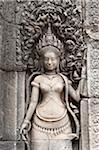 Relief of Apsara dancer, Bayon Temple, Angkor Thom, UNESCO World Heritage Site, Angkor, Siem Reap, Cambodia, Indochina, Southeast Asia, Asia