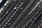 Aerial view of highway and traffic, Port Melbourne, Melbourne, Victoria, Australia