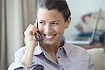 Woman enjoying cell phone conversation