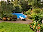 Swimming Pool and Private Garden of a Home, Toronto, Ontario, Canada