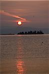 Sunset over Lago di Garda in Autumn, Italy