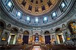 Inside the Frederik's Church (The Marble Church) (Marmorkirken), Copenhagen, Denmark, Scandinavia, Europe