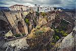 View of the old city of Ronda, the famous white village. Province of Malaga, Andalusia, Spain