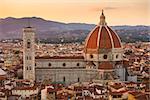 Cathedral Santa Maria del Fiore in Florence city view, Italy