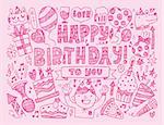 Doodle Birthday party background