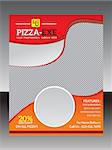 abstract pizza flyer template vector illustration