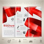 Business Brochure Design with Arrow, Icons and Options. Vector Template.