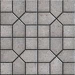 Gray Pavement  Slabs Laid in Pattern. Seamless Tileable Texture.