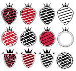 grunge texture badge with stripes illustration