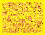 Doodle Birthday party background