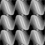 Design seamless monochrome wave movement background. Abstract warped pattern. Vector art