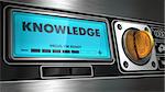 Knowledge - Inscription on Display of Vending Machine. Business Concept.