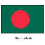 Flag  of the country  bangladesh. Vector illustration.  Exact colors.