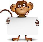 illustration merry monkey with a white background