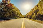 Cabot Trail Highway in fall (Cape Breton, Nova Scotia, Canada)