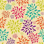 Flower Leaves Seamless Pattern Background Vector Illustration. EPS10