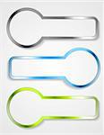 Abstract glass and metallic frame vector background