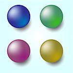 Colorful 3D sphere isolated on white background, stock vector