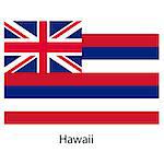 Flag  of the country  hawaii. Vector illustration.  Exact colors.