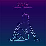 Vector illustration of Yoga pose woman's silhouette